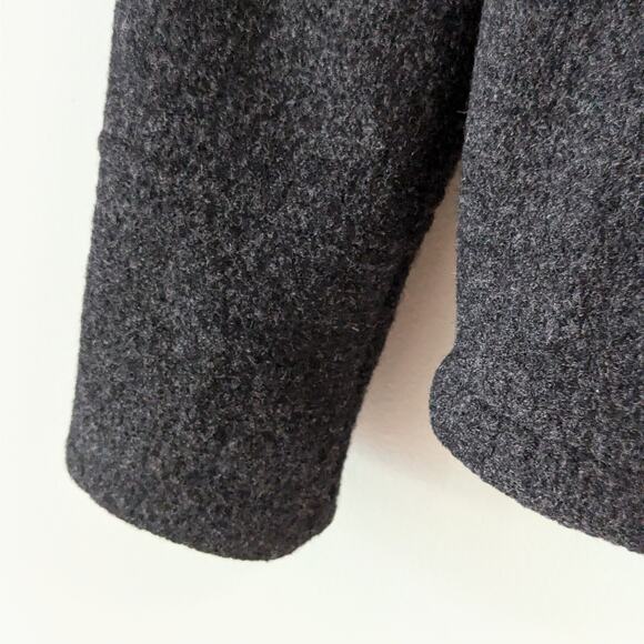 Woolrich Jacket Womens Small 100% Wool Full Zip Dark Gray Onyx Heather Gorpcore - Picture 4 of 14